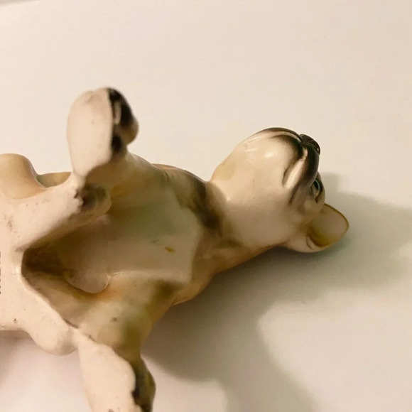 Vintage Porcelain Boxer Dog Figurine Japan 3 Inch  Tall Puppy Figure - Picture 14 of 14